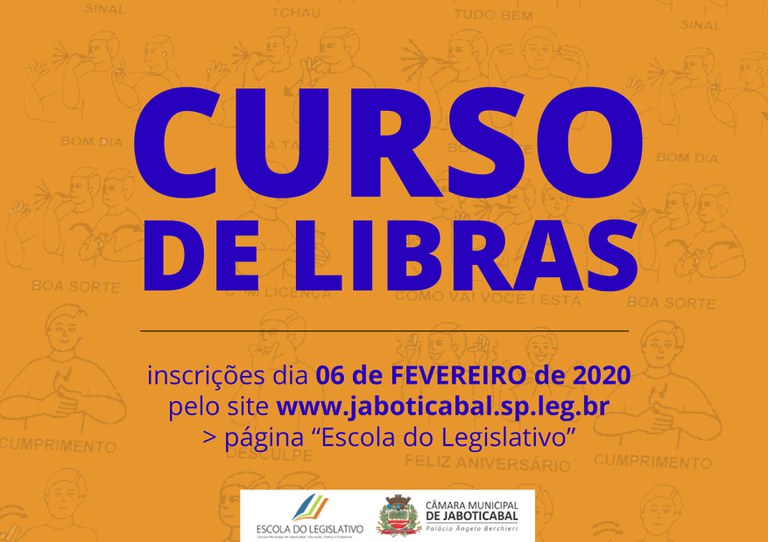 Câmara de Jaboticabal abre inscrições para o curso gratuito de LIBRAS no dia  06/02 — Câmara Municipal de Jaboticabal