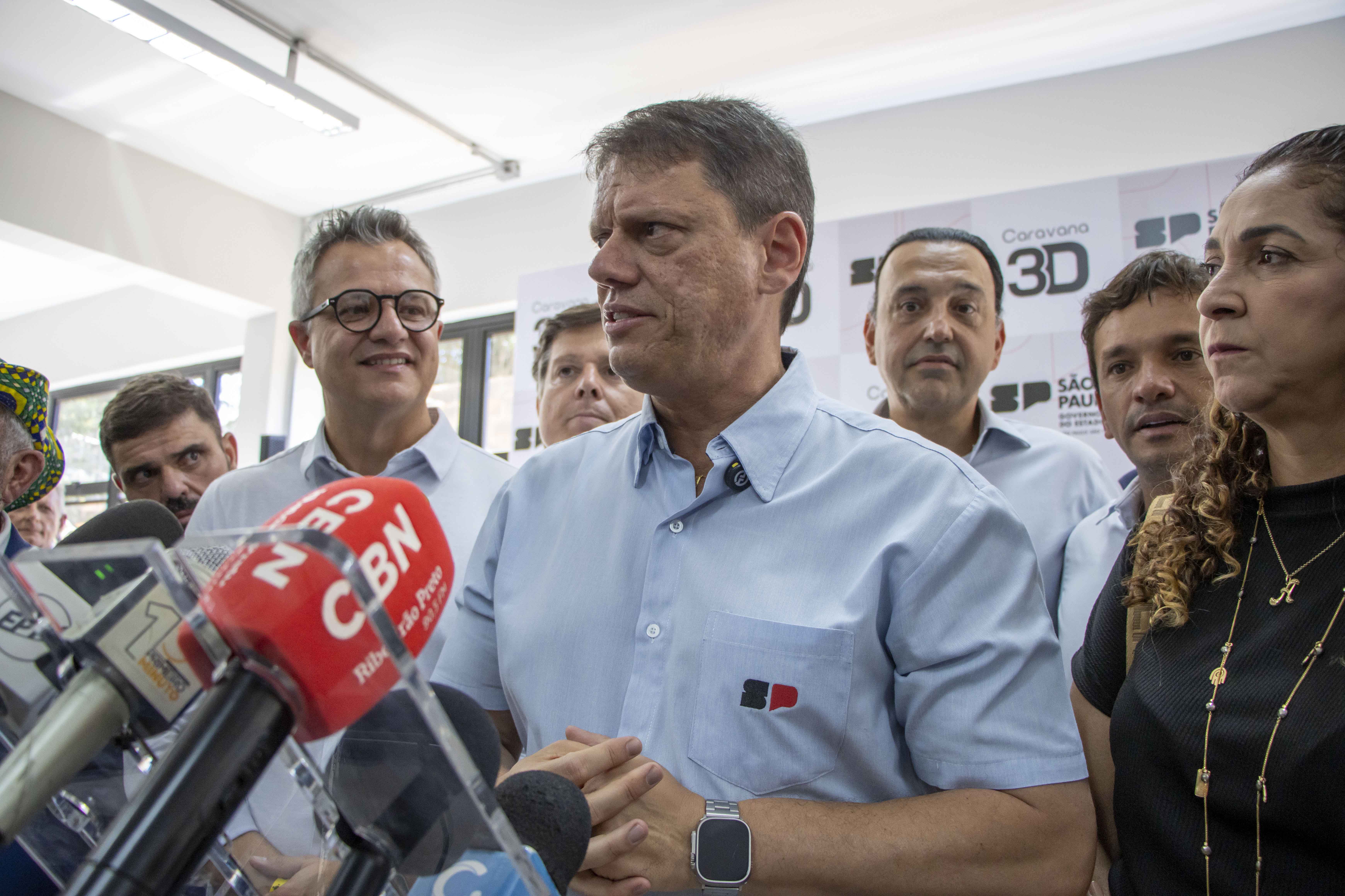Governador Tarcísio de Freitas fala das inaugurações em Jaboticabal e do título de Cidadão Jaboticabalense.