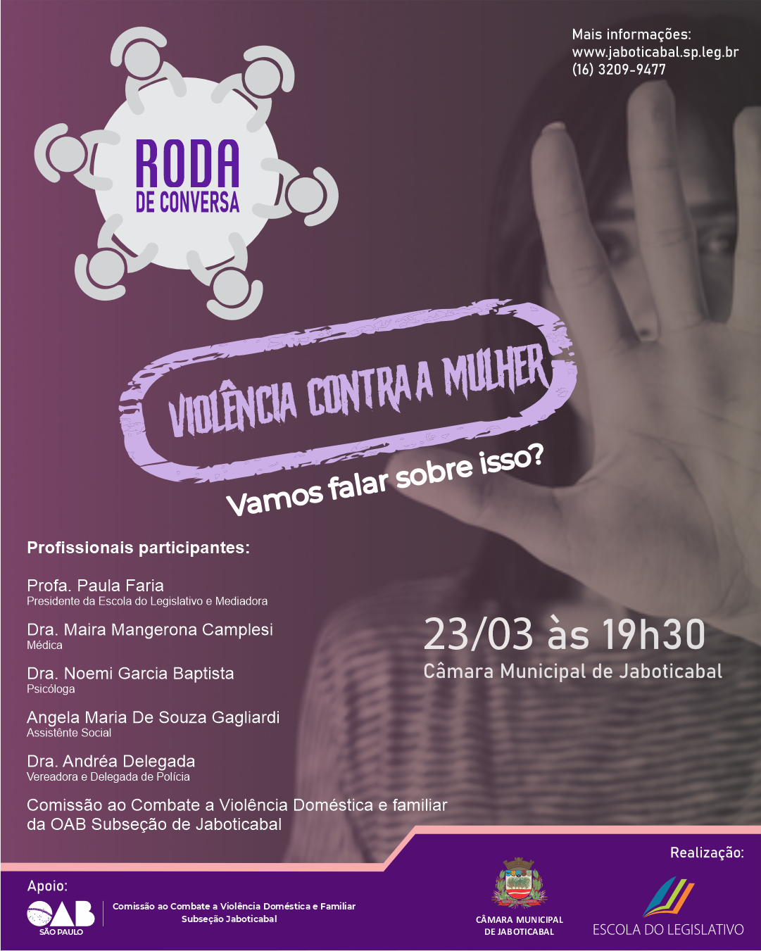 Roda de conversa - Violência contra a mulher