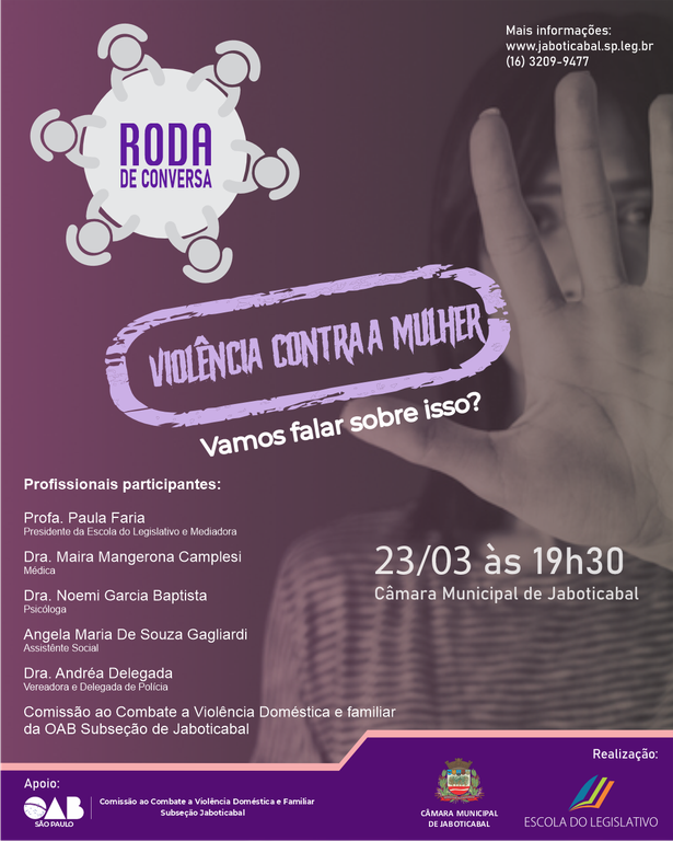 Roda de conversa - Violência contra a mulher