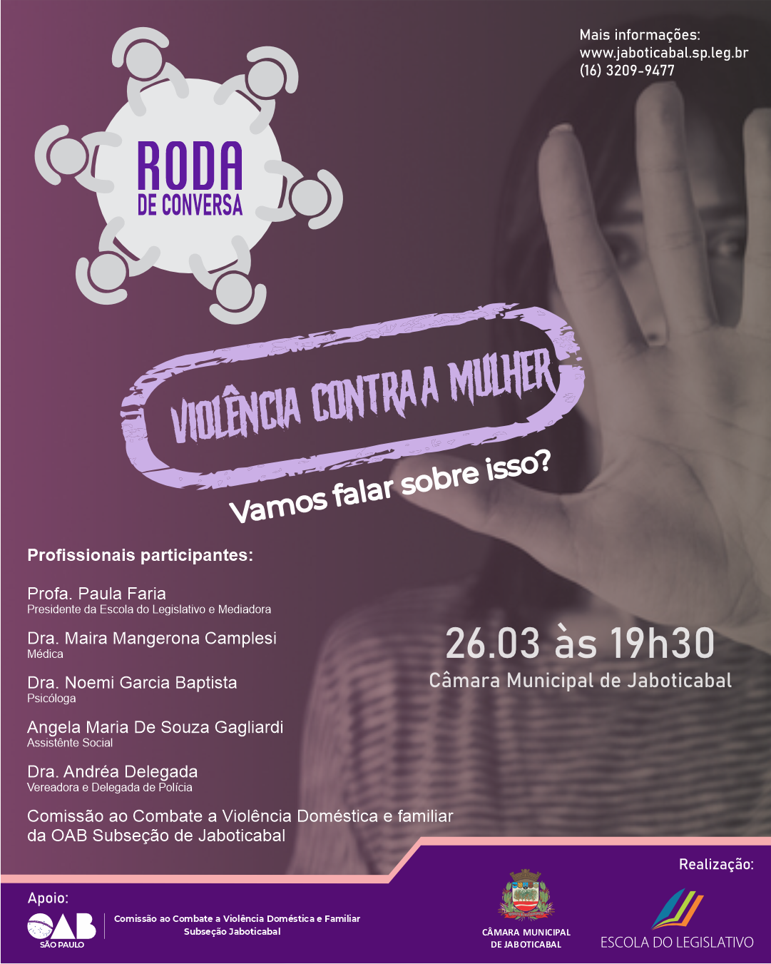 Roda de conversa - Violência contra a mulher